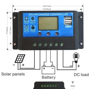 CAJUCA 20W Semi-Flexible Solar Panel, Car Battery Charger Portable Solar Panel DC Solar Charger with 10A Solar Controller for Car Motorcycle Boat