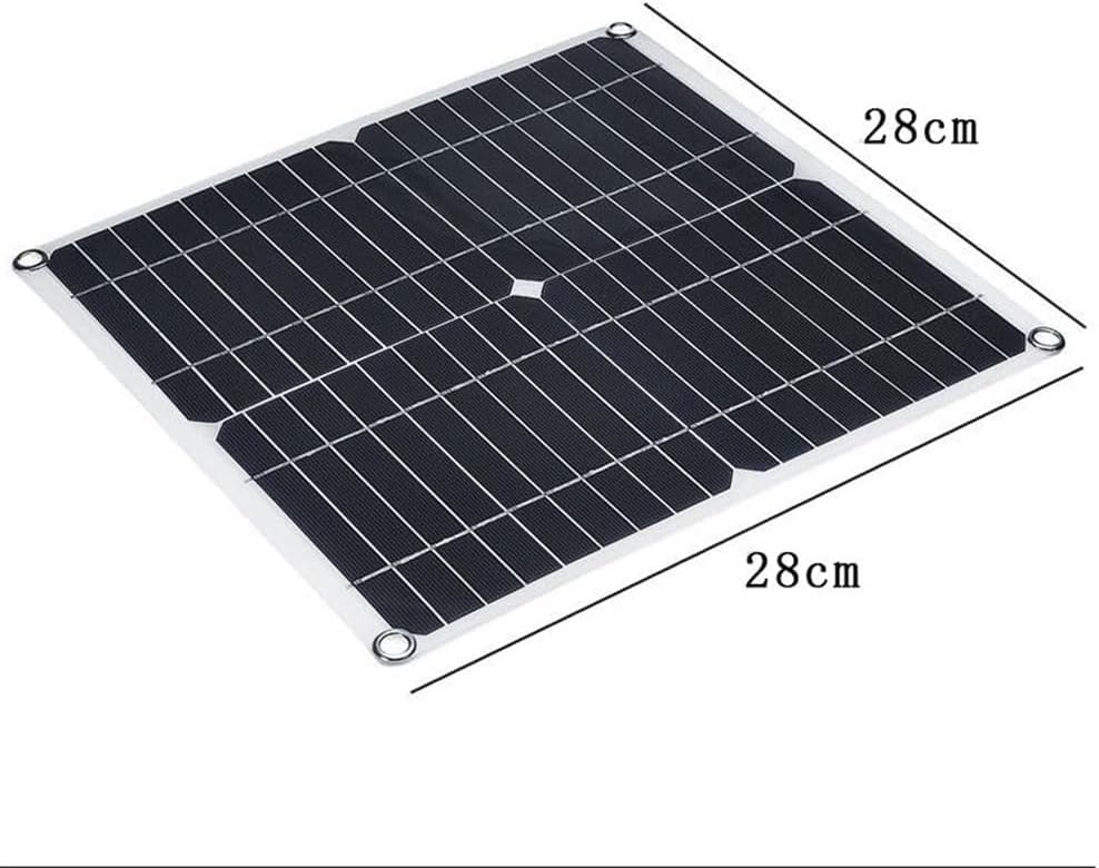 CAJUCA 20W Semi-Flexible Solar Panel, Car Battery Charger Portable Solar Panel DC Solar Charger with 10A Solar Controller for Car Motorcycle Boat