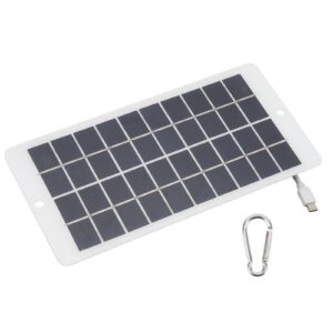 10W 5V Solar Panel Type C Output Portable Solar Panel with IP65 Polycrystalline Silicon for Phone Charging Security Monitoring