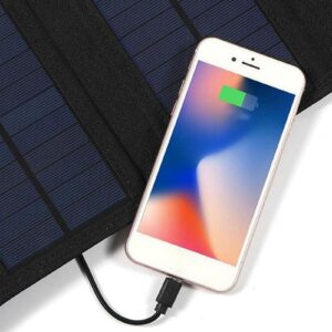 Portable Solar Panel, 10W Solar Folding Bag Charger IP65 Waterproof Monocrystalline Outdoor Solar Panel for Camping Cell Phone Tablet