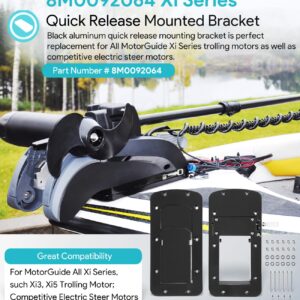 8M0092064 Xi Series Quick Release Mounting Bracket Kit Replacement for MotorGuide Xi3 Xi5 Trolling Motors, Aluminum Black