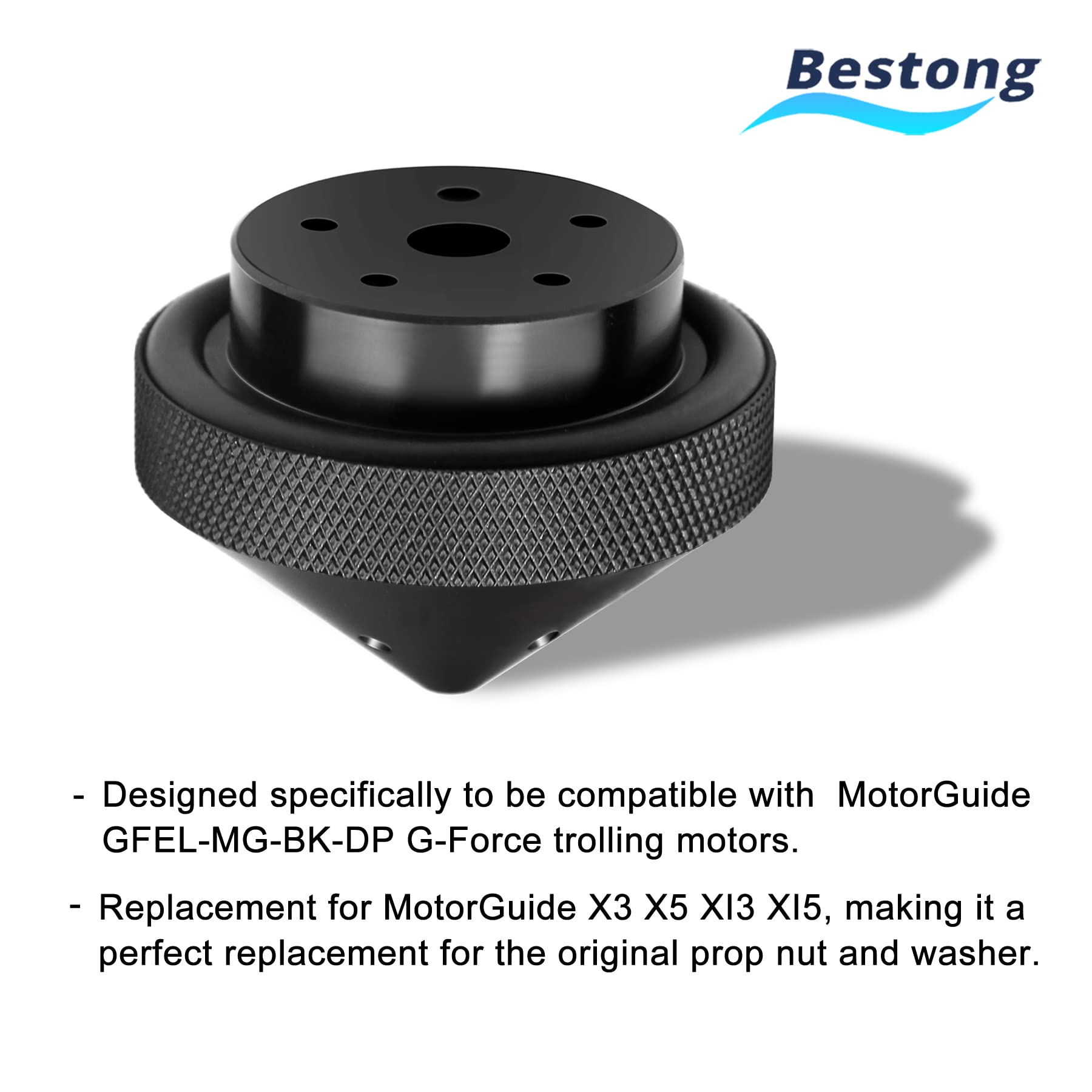 Eliminator Trolling Motor Prop Nut Compatible with MotorGuide GFEL-MG-BK-DP G-Force