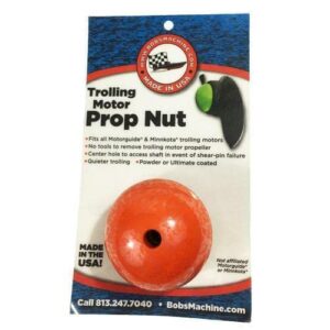 bob's machine 312-200006 prop nut for motorguide trolling motors - orange