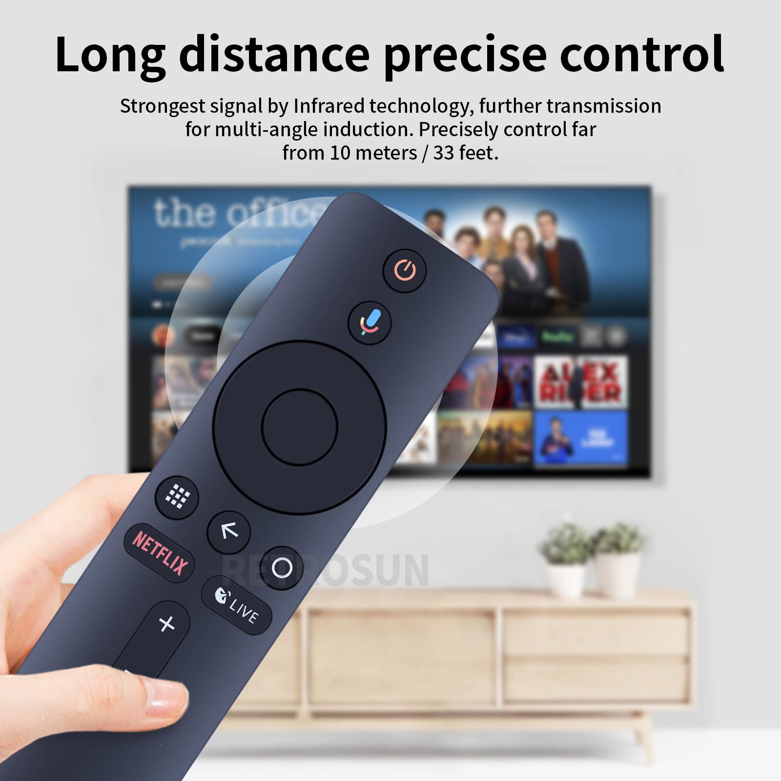 XMRM-006 Replacement Voice Remote Control Compatible for Xiaomi XIAO MI Box S XMRM006 Remote Controller with Netflix Live Shortcut Keys