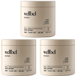 WELLBEL Women Clean Supplement for Hair, Skin, and Nails, Vegan, Gluten Free and Non GMO 90 Count (1 Pack)