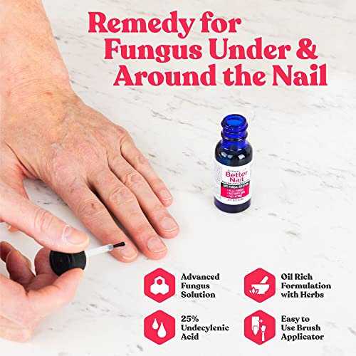 Better Nail - Treatment for Fungus Under & Around the Nail - Maximum Strength 25% Anti Fungal Solution for Nail Support, Nail Restoring