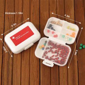 8 Compartments Travel Pill Organizer Moisture Proof Small Pill Box for Pocket Purse Daily Pill Case Portable Medicine Vitamin Holder Container