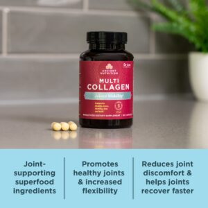 Ancient Nutrition Collagen Pills for Joint Support, Multi Collagen Capsules 45 Ct, Joint + Mobility, Supports Joints, Skin & Nails, Exercise Recovery, Paleo and Keto Friendly, Gluten Free