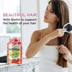 MYVIDAPURE Hair Skin Nails. Biotin, MSM, Vitamin D3, Collagen, Hydrolyzed Keratin, Vitamin A, Riboflavin, Natural Strawberry Flavor, Color Non GMO, Gluten Free (60 gummies)