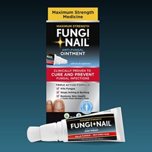 Fungi Nail Anti-Fungal Ointment, Kills Fungus That Can Lead to Nail & Athlete’s Foot with Tolnaftate & Clinically Proven to Cure Infections, Natural Color, 0.7 Fl Oz