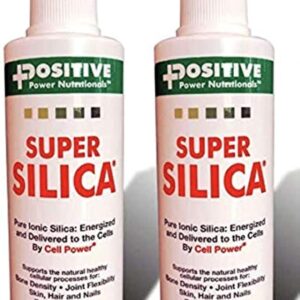 Super Silica Liquid Concentrate, 4 oz. Bottles (Pack of 2) Highest Absorption, Collagen Producing, Supports Healthy Bone Density, Joint Flexibility, Skin Hair and Nails and Pill Holder by GeoMetal™