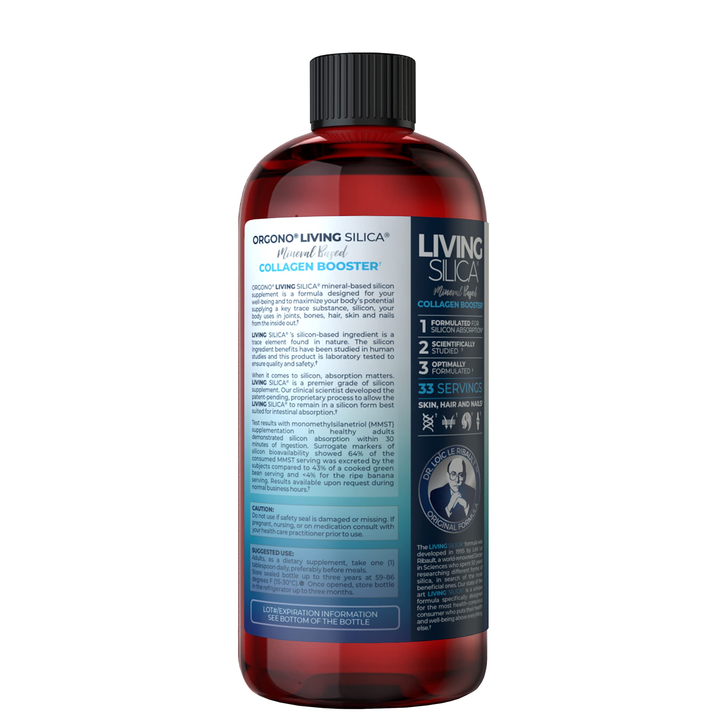 Living Silica Collagen Booster Liquid | Vegan Collagen Boosting Drink | Supports Healthy Collagen and Elastin Production for Joint & Bone Support, Glowing Skin, Strong Hair & Nails. 16.9 oz