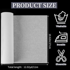 Woven Cotton Fusible Interfacing for Sewing 10.62in x 12yd Medium Weight Iron on Interfacing White Single-Sided Interfacing for t-Shirt Shirts Collars Quilts Sewing Crafting