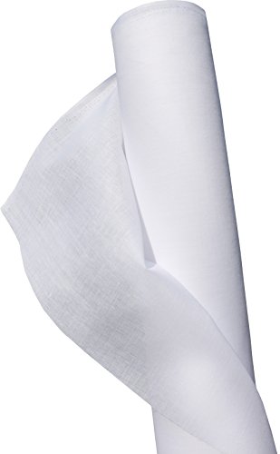 LUCKY Brand Fusible Interfacing, Iron On Patch for Sewing Fabric with Glue Coating - Lightweight Strong Patches, Woven Interface Material Thin White 55 Inch X 1 Yard