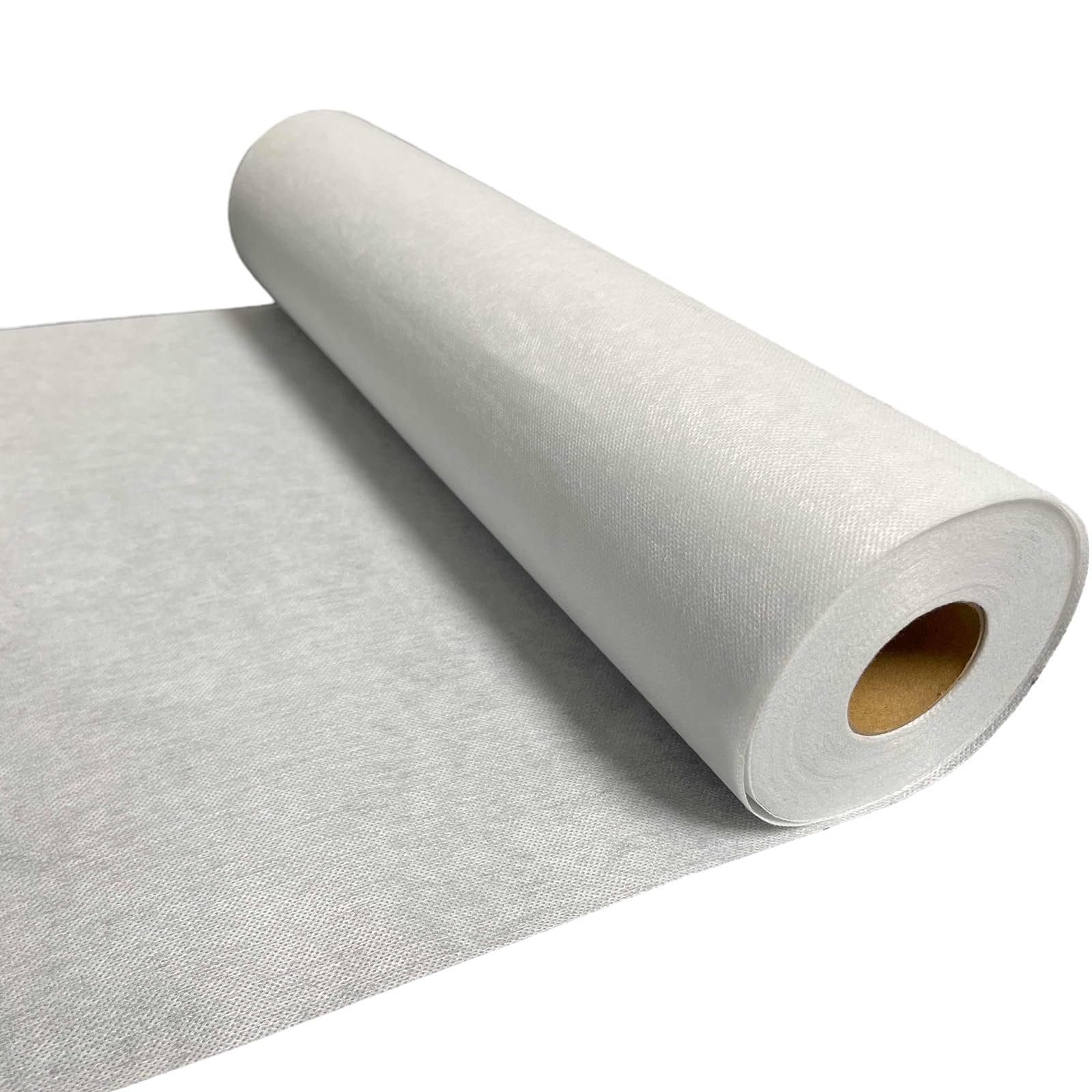 PLANTIONAL Medium Weight White Iron-On Non-Woven Fusible Interfacing: 16.5" x 30yd Medium Weight Non-Woven Interfacing Iron On Polyester Single-Sided Interfacing for DIY Crafts Supplies