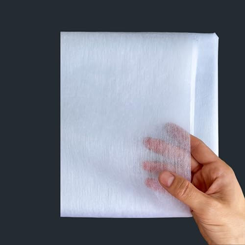 Fusible Interfacing 35″ x 3 Yards White Light Weight Non-Woven Iron-on for Crafts and Sewing, Polyester Single-Sided Adhesive for Collars, Quilting Projects, Dress, Shirts, Bags