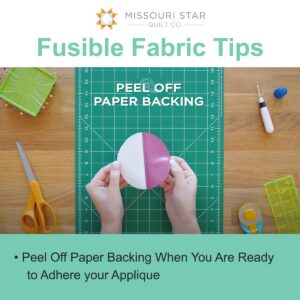 Missouri Star Fusible Fabric Adhesive Roll, 12” x 15yds - Double Sided Lightweight Interfacing - Permanent Iron On Fabric Bonder for Appliques, Quilting, and Sewing