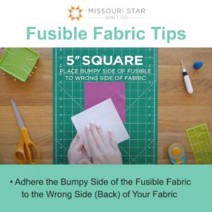 Missouri Star Fusible Fabric Adhesive Roll, 12” x 15yds - Double Sided Lightweight Interfacing - Permanent Iron On Fabric Bonder for Appliques, Quilting, and Sewing