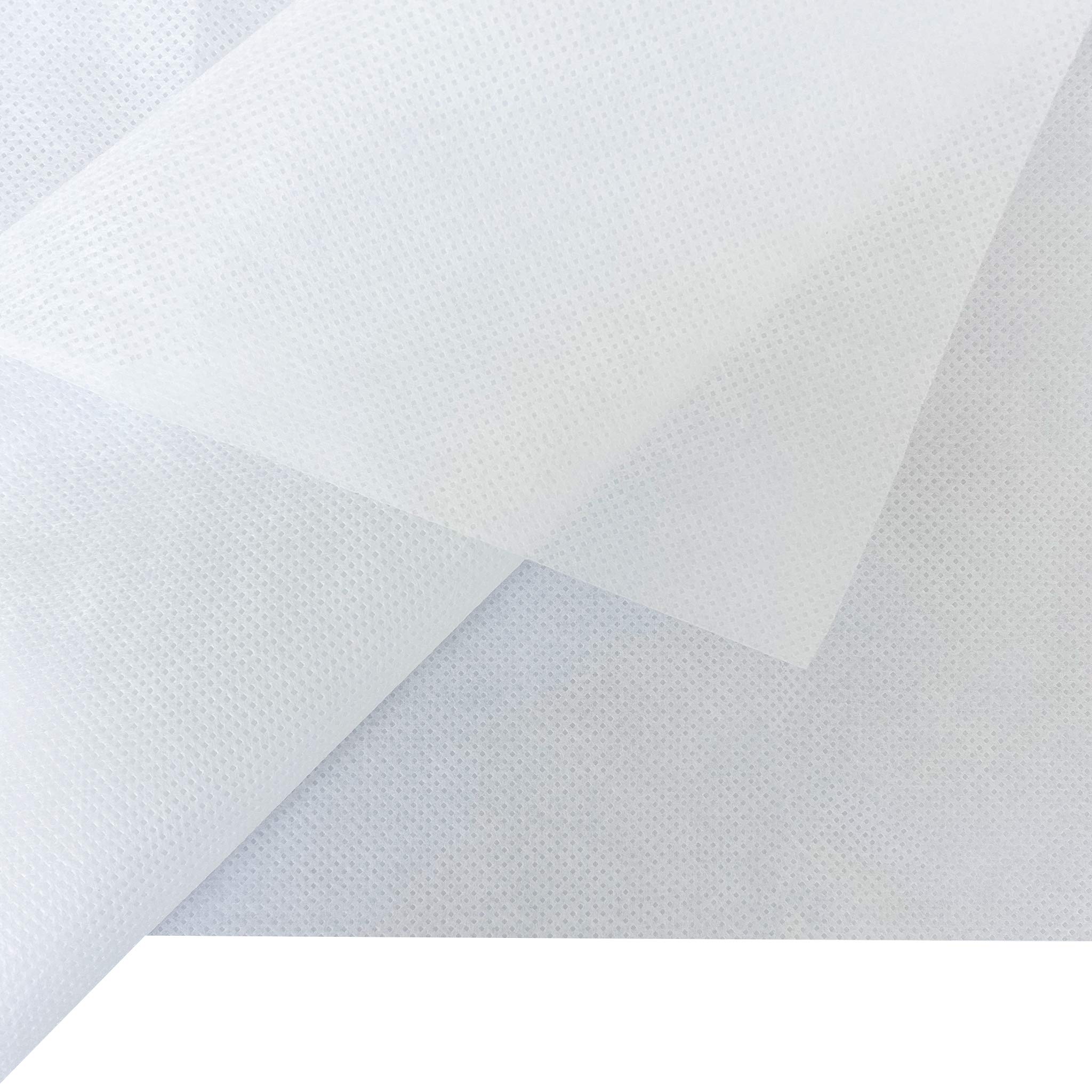 House2Home 60" x 3 yards Nonwoven 100% Polypropylene Fabric | Non-Woven Spunbond Interfacing for Sewing and Filters, 42 GSM (Medium Weight)