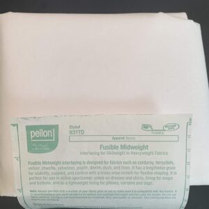 Pellon Midweight Fusible Interfacing 3 Yards x 20" Wide precut