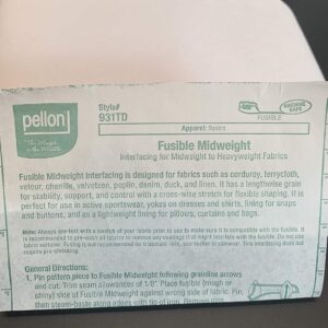 Pellon Midweight Fusible Interfacing 3 Yards x 20" Wide precut