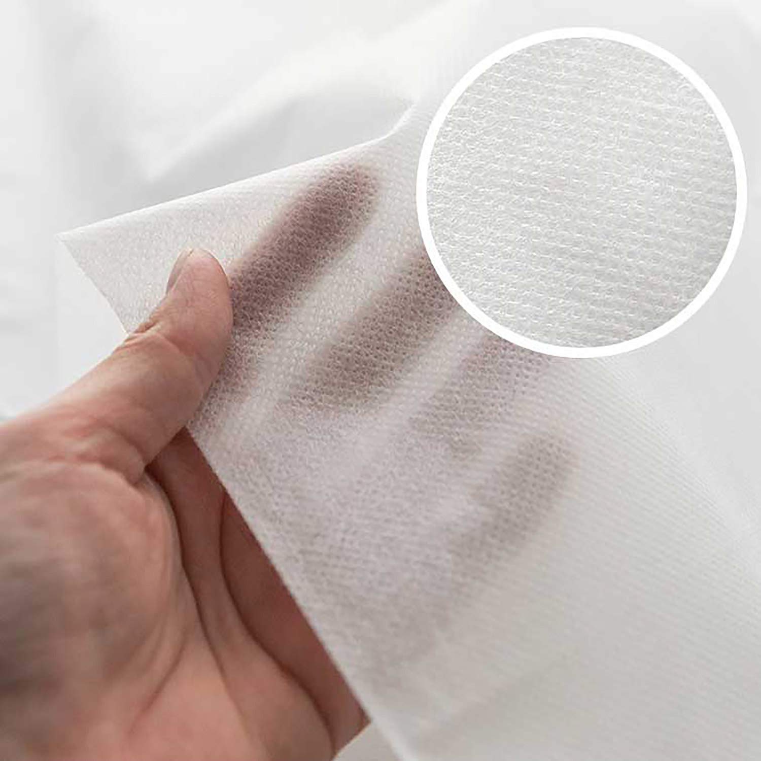 40" Wide by The Yard Spunbond Breathable Anti Splash Resistant Non-Fusible Nonwoven Interfacing 60g/m², Non-Woven Fabric, Width 100cm, Polypropylene 100% Air Filter Made in Korea (1 Yard x 3 Pieces)