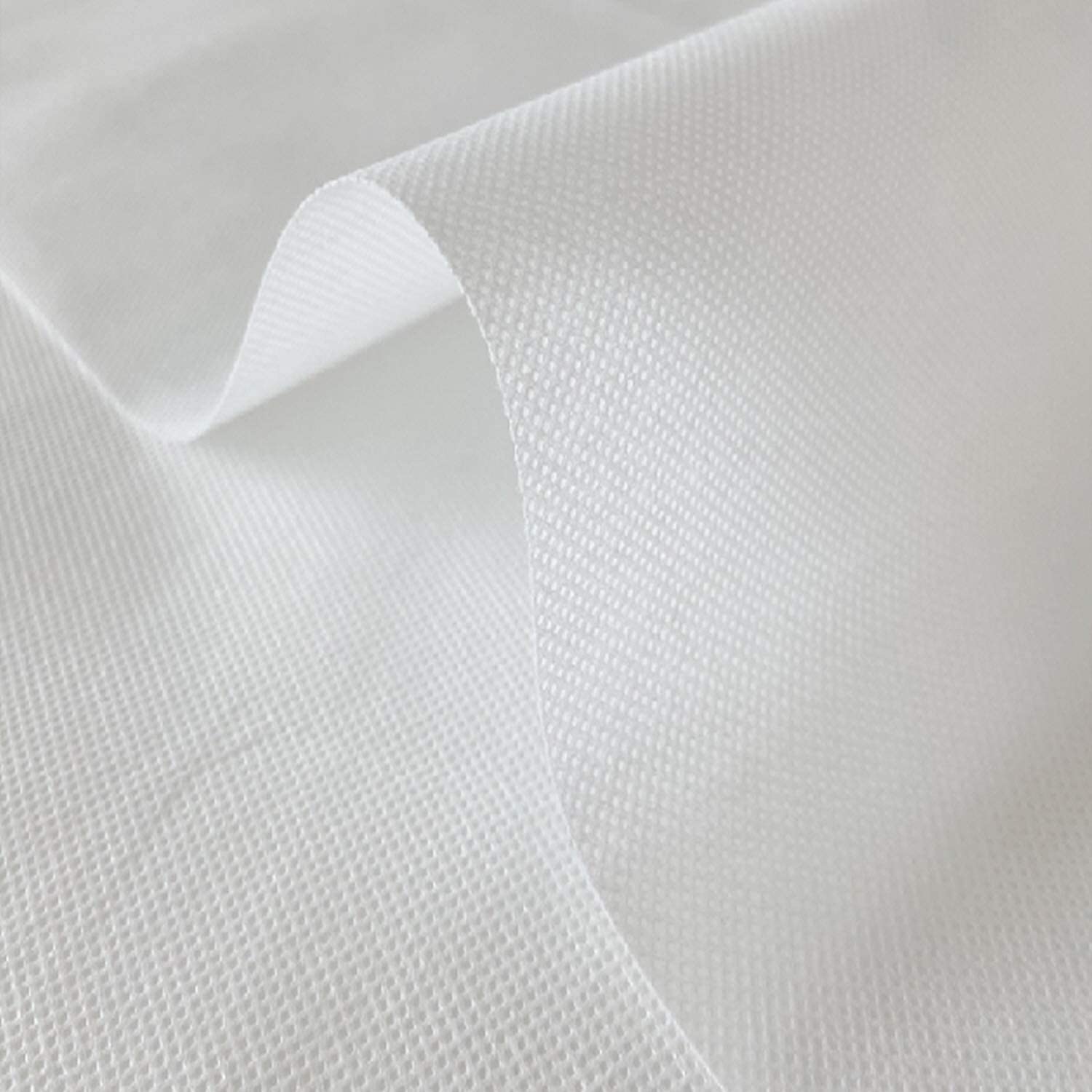 AK TRADING CO. Nonwoven 100% Polypropylene Fabric | Non-Woven Spunbond Interfacing for Sewing and Filters, 42 GSM (Medium Weight) (60" Wide, White - 10 Yards)