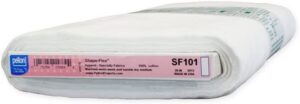 sf101 shape-flex fusible fabric interfacing, white. 20" x 10 yards by the bolt