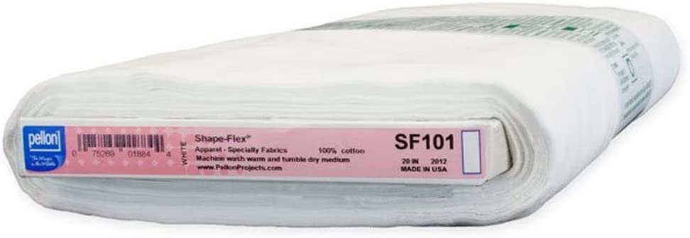 SF101 Shape-Flex Fusible Fabric Interfacing, White. 20" x 10 Yards by The Bolt