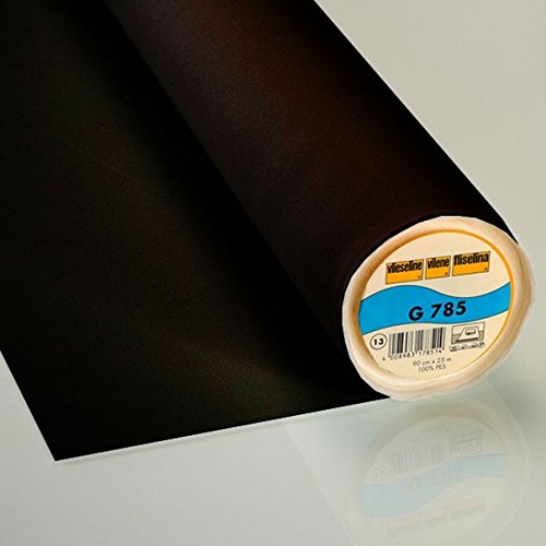 Vilene G785 Light Woven Bi Elastic Stretch Iron On Fusible Interfacing Interlining Black - per metre