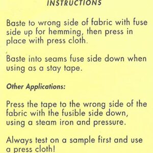 White - 1/2" Fusible SS1 Knit Stay Tape - More Than Extremely Fine 0.5" X 25 Yards SewkeysE Knit Swim Suit Interfacing Sold by The 25 Yard Roll (SSI.5-WH) M494.17