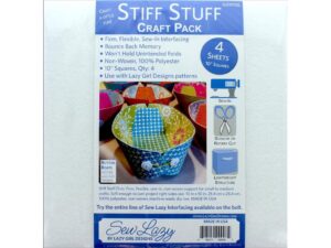 lazy girl design interfacing stiff stuff 10" sq craft pk, 11.25 x 10.5 x 0.25, 4pc