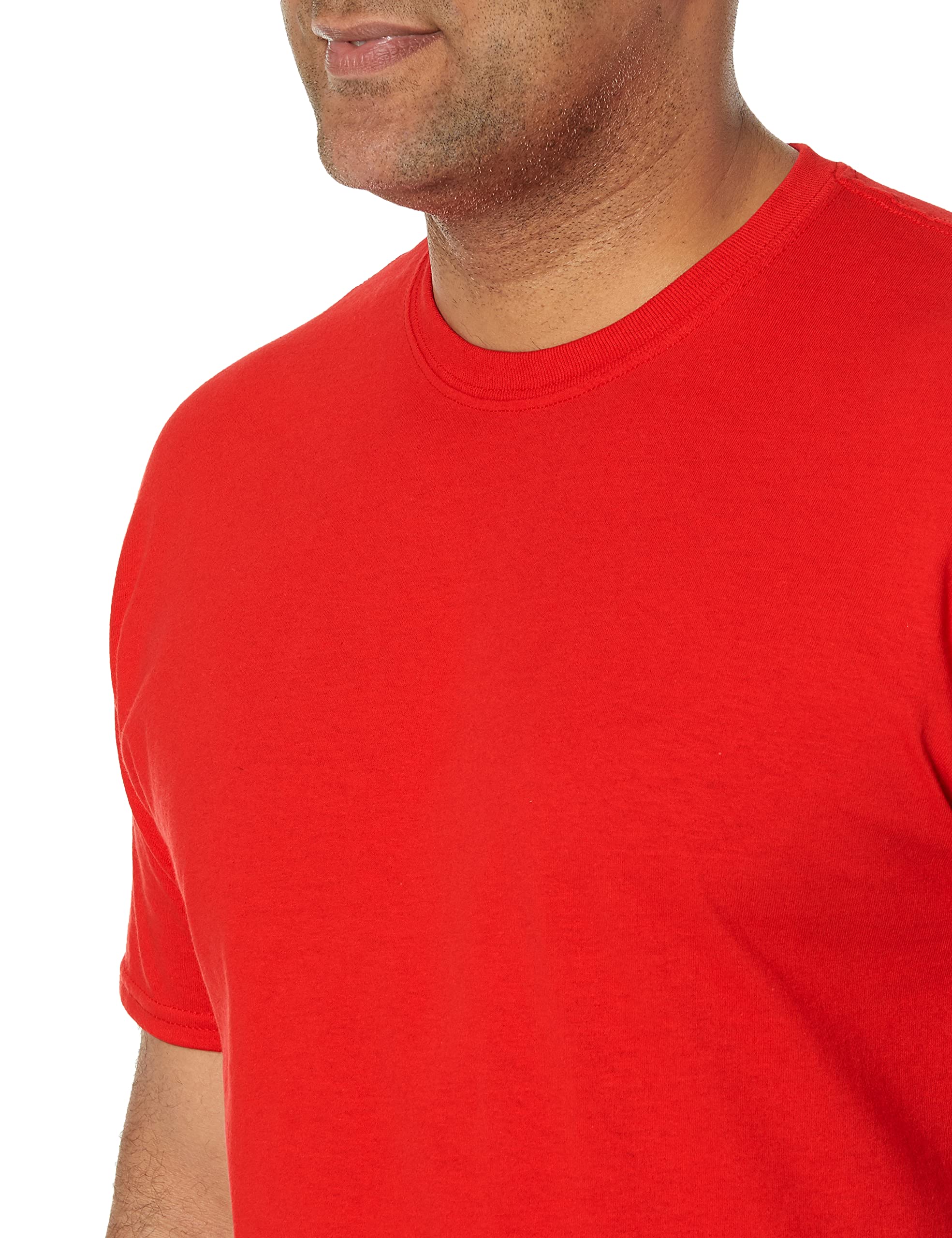 Gildan mens Heavy Cotton T-shirt, Style G5000, Multipack Shirt, Red (2-pack), Small US