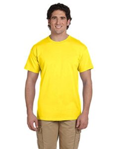 fruit of the loom 5 oz, 100% heavy cotton hd t-shirt, large, yellow
