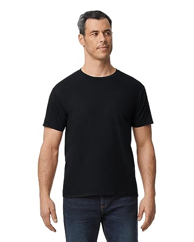 Gildan Adult Softstyle Cotton T-Shirt, Style G64000, Multipack, Black (2-Pack), 2X-Large