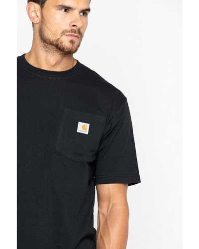 CarharttMenLoose Fit Heavyweight Short-Sleeve Pocket T-ShirtBlackLarge