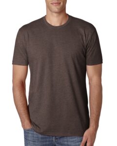 next level mens premium fitted cvc crew tee (n6210) espresso l