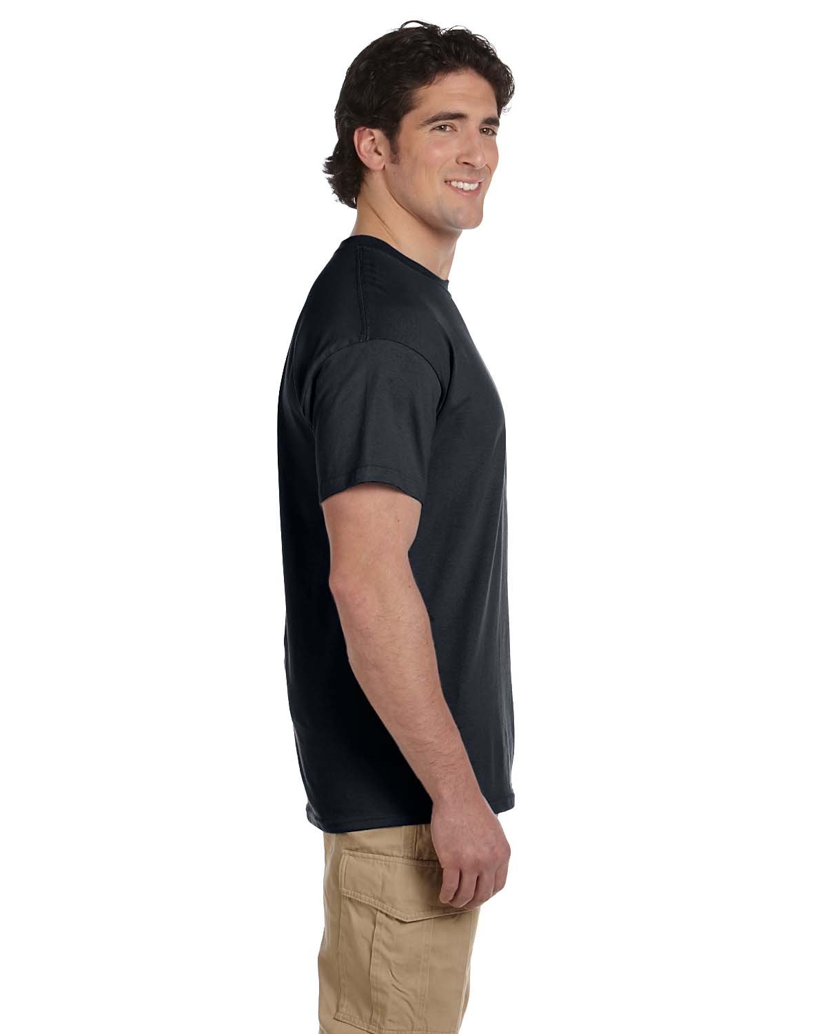 Fruit Of The Loom Men's Heavy Cotton T-Shirt, Black, Large