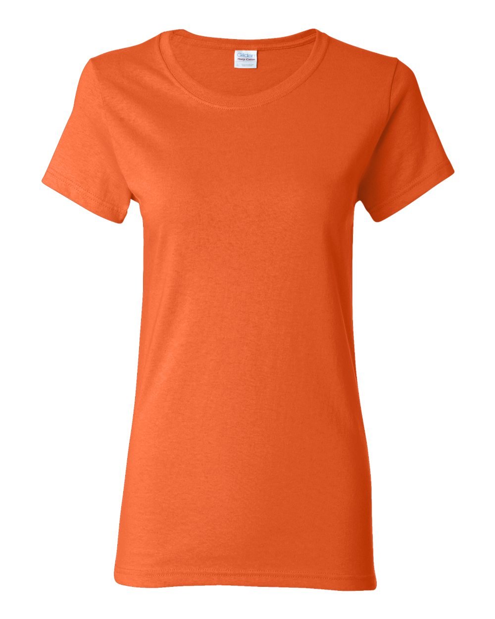 Gildan Women's Heavy Taped Neck Comfort Jersey T-Shirt, Orange, X-Large