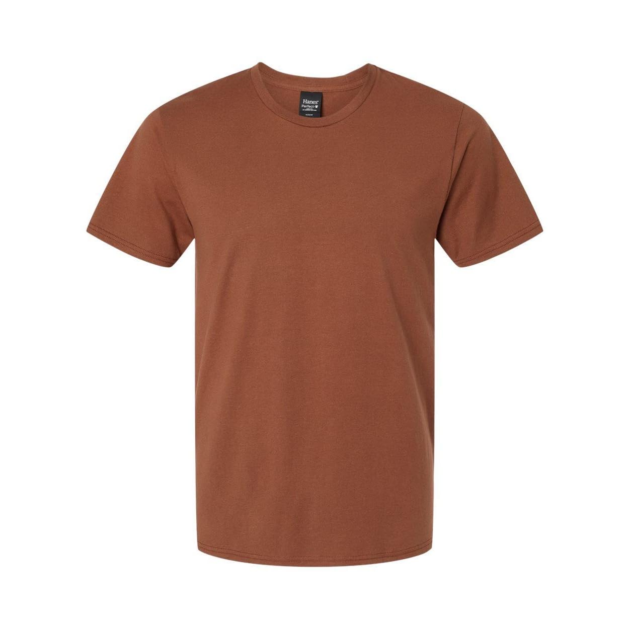 Hanes Mens Nano-T T-Shirt, L, Canyon Rock Brown