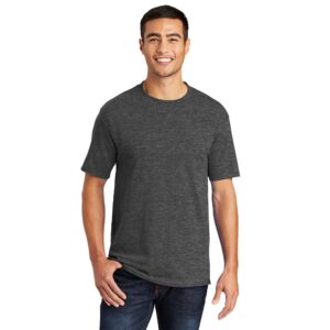 port & company tall core blend tee dark heather grey