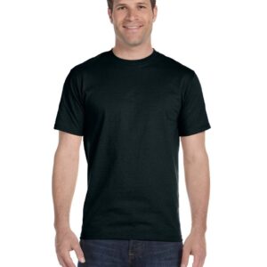 Men's 5.2 oz Hanes HEAVYWEIGHT Short Sleeve T-shirt, Black, Medium