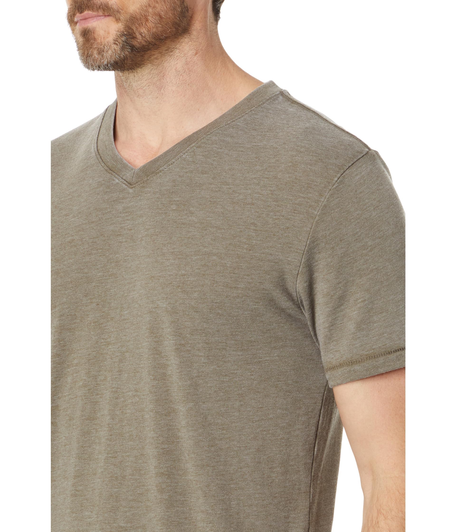 Lucky Brand mens Venice Burnout V-neck Tee T Shirt, Dark Olive, X-Large US