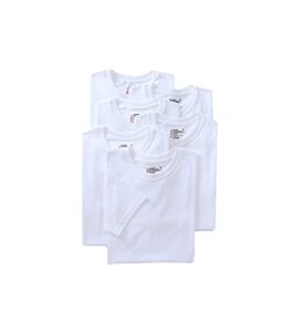 hanes ultimate comfort fit undershirt, men’s crewneck stretch-cotton t-shirt, 6-pack