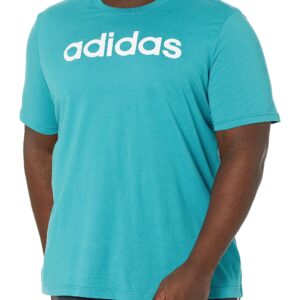 adidas Men's Essentials Single Jersey Linear Embroidered Logo T, Arctic Fusion, X-Large