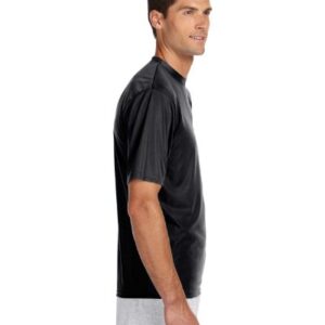 A4 Men's Cooling Performance Crew Short Sleeve T-Shirt, Black, Large