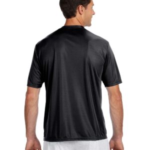 A4 Men's Cooling Performance Crew Short Sleeve T-Shirt, Black, Large