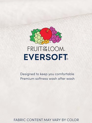 Fruit of the Loom mens Eversoft Cotton Stay Tucked V-neck T-shirt Base Layer Top, Regular - White 6 Pack, 3X-Large US