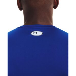 Under Armour Men's Armour HeatGear Compression Short-Sleeve T-Shirt , Royal Blue (400)/White, Medium