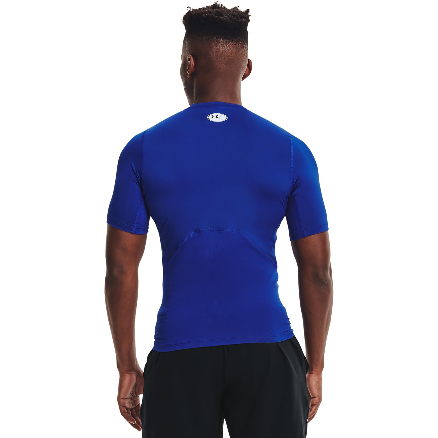 Under Armour Men's Armour HeatGear Compression Short-Sleeve T-Shirt , Royal Blue (400)/White, Medium